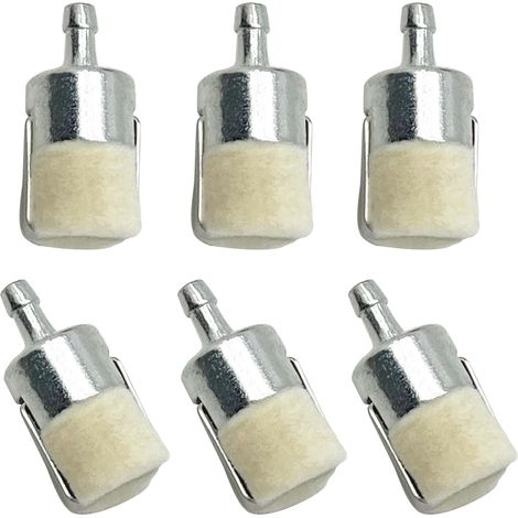 6 pièces Filtre à carburant pour String Trimmer Edger Brush Cutter Backpack Blower 3/16" Filtre à carburant pour Walbro Robin Engine (1/4)