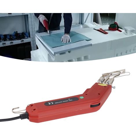 Kit de coupe-tissu avec couteau chauffant électrique, tête ronde avec pied presseur, norme européenne 220V pour la découpe de tissu. (1/5)