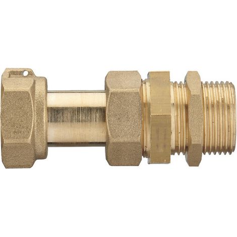 Raccord de compteur téléscopique 20x27-20x27 avec trou de plombage - RIQUIER ADRIEN