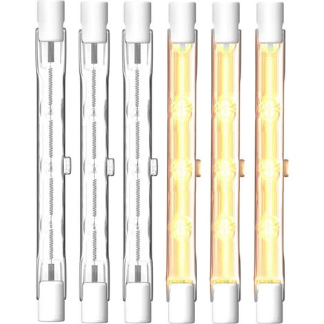 Pack of 6 R7s Halogen Bulbs 118 mm, 400 W 3750LM R7s Dimmable Linear Halogen Bulb, 2700 K Warm White J118 Security Bulbs for Outdoor Spotlight (1/5)
