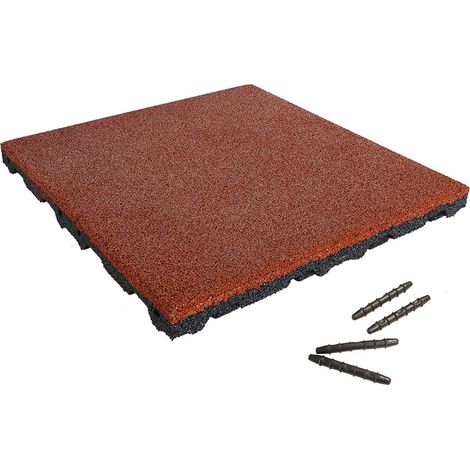 Vivol – Dalle amortissante 50x50cm 55mm – Connecteurs inclus – Résistante aux intempéries et anti-dérapante – HIC 1,9m pour aires de jeux