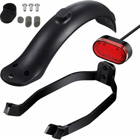 3 Pièces Support de Garde-Boue Arrière Garde Boue Arrière et Feu Arrière Support de Feu Arrière pour Xiaomi M365/ M365 Pro Scooter Accessoire de Remplacement avec Vis et Capuchons à Visser (1/4)