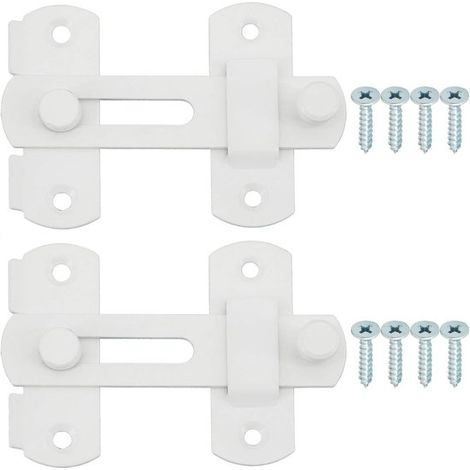 Cerrojo de acero inoxidable，2 piezas，107cm，Grosor 2mm，Diámetro del orificio 5mm，Tornillos incluidos，Pestillo de puerta，Cerrojo de trampilla (1/5)
