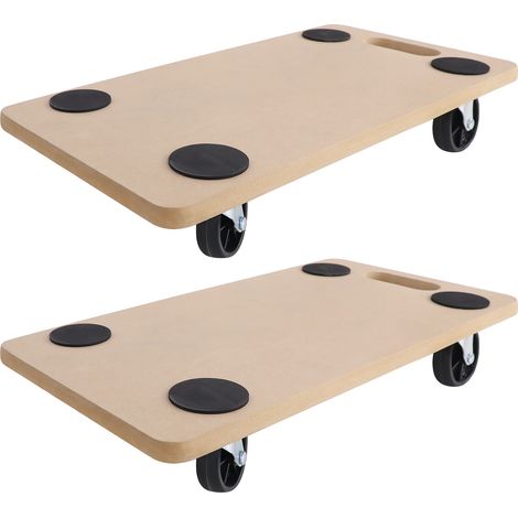 AUFUN Lot de 4 Rouleaux de Transport Antidérapants 58 x 29 cm (1/5)