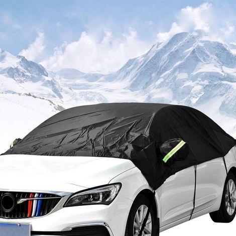Halbgarage Autoabdeckung mit Schneeschutz, UV-Schutz und reflektierenden Streifen (1/5)