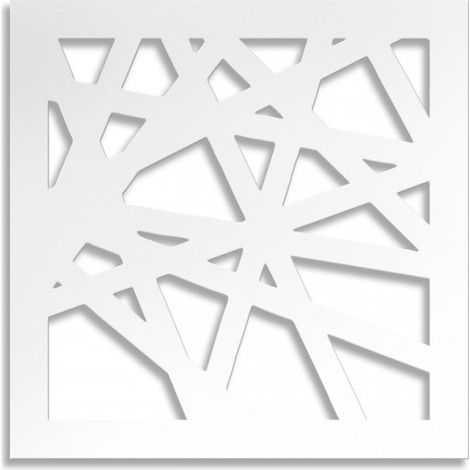 DIAGONAL MEDIUM - Panneau ajouré en PVC - 10 mm di épaisseur - Dimension : 98x98 cm - Couleur : blanc