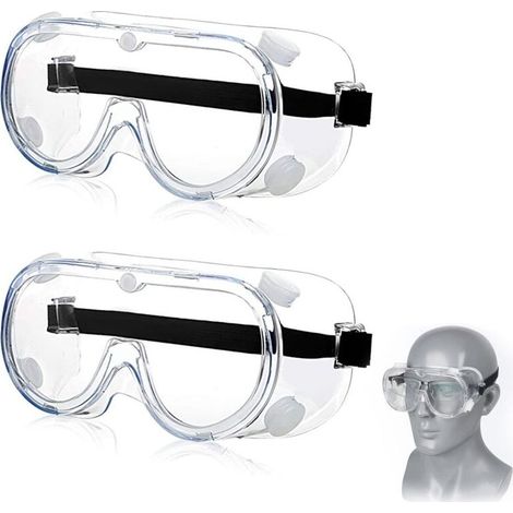 2 PièCes Lunettes SéCurité Contre Gouttelettes,Protection Yeux Lunettes Anti-PoussièRe,Anti-BuéE Pour Un Usage Quotidien, Laboratoire (1/5)