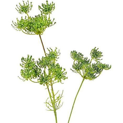 Fleur artificielle en dentelle exquise à 3 fourches, ne se fane pas, belle fleur artificielle en dentelle avec feuilles vertesvert (1/5)
