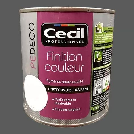 CECIL PE DECO Finition Couleur Gris ardoise Satin 0,5 L (1/2)