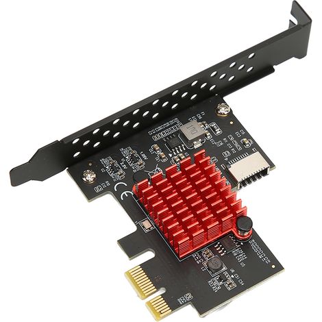 PCIe USB 3.2 Gen 2 Typ E 10 Gbit/s Erweiterungskarte, ASM3142 Controller, Windows 10/8 kompatibel, 2 interne Anschlüsse (1/5)