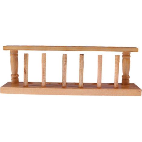 Support en bois pour 6 tubes à essai, support pour tubes à essai, fournitures scolaires de laboratoire-25.3X6cm