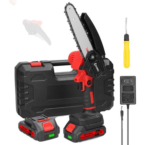 Scie d'élagage électrique, lame de 6 pouces, design sans fil, Rouge A, UE-a (1/2)
