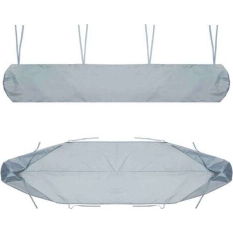 Telo protettivo antipolvere per tenda da sole, sacco protettivo retrattile per tenda da sole con coulisse, adatto per terrazze da giardino esterne (dimensioni: 3 metri, colore: grigio).