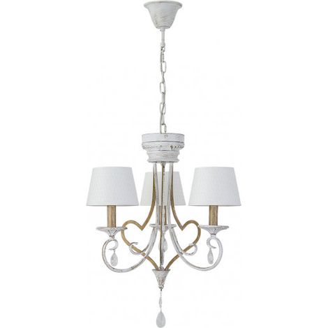 Crasas Lampe 3xe14 weiß/gold regx49x49 cm (1/2)