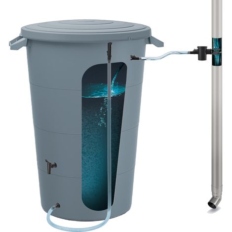 Barril de captación de agua smooth 120l., dimensiones (mm) 696x594x610 + Set de accesorios icanset7 (1/5)