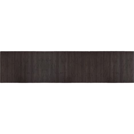 Tapis rectangulaire marron foncé 70x300 cm bambou (1/5)