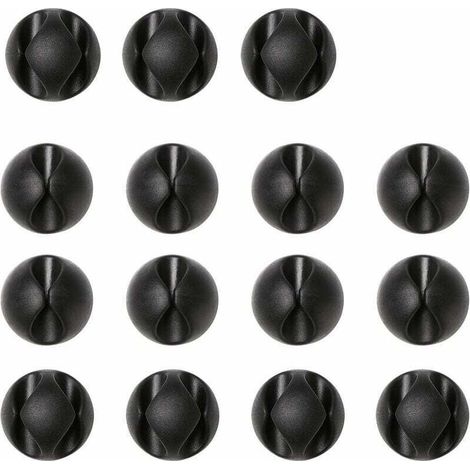 15 Stück Kabelclips, Kabelorganisatoren und Kabelbinder, Kabelmanagement und Kabelabdeckung für elektrische Leitungen, Ladekabel, Handy-Ladegeräte, Audiokabel
