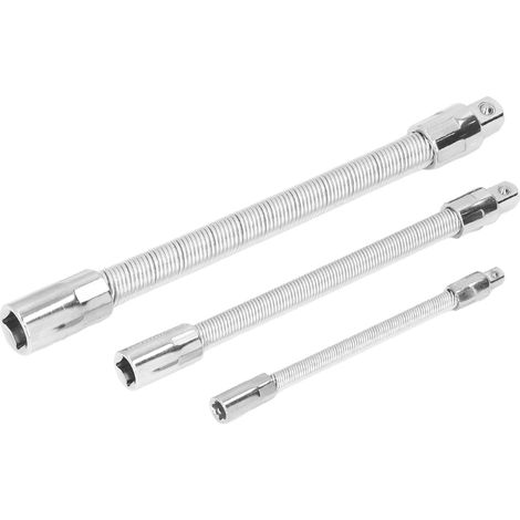 3 pièces Barre d'Extension Flexible et Pliable pour Tournevis, Tige d'Allongement Douce pour Armoire Électrique (1/5)
