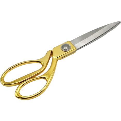 Tijeras de sastre de 20 cm, doradas, grandes, de metal, afiladas para telas.