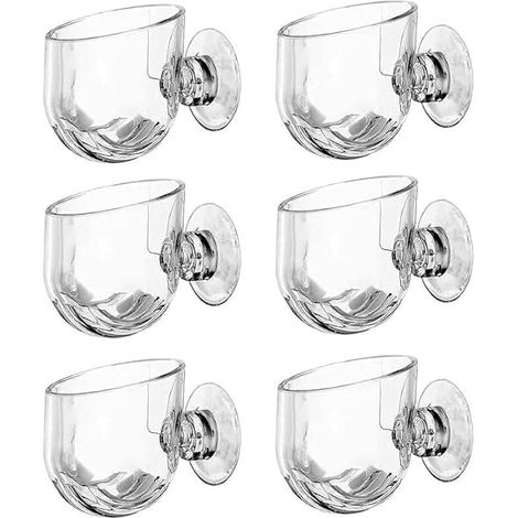 Sechsteiliges transparentes Set mit Abflusslöchern für Aquarienpflanzen, Saugnapftopf für Wasserpflanzen
