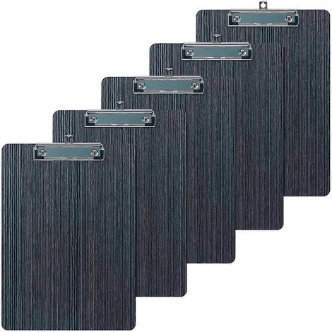 Lot de 5 porte-documents en bois, format A4, porte-mémos, porte-documents imitation bois (1/4)