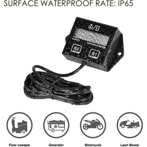 Tachymètre,betterlife Indicateur de compte tours/heure à réarmement inductif essence pour paramoteurs,moteurs marins Pompes intérieures et extérieures,Groupes électrogènes,1pcs (1/5)
