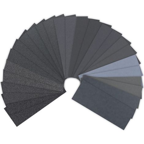 60/120/240/400/600/800/1200/2000/2500/3000/5000/7000/10000 Grit Sandpaper Wet/Dry Sandpaper 9 x 3.6 Inch for Polishing Metal, Wood, etc. (26 Sheets) (1/5)