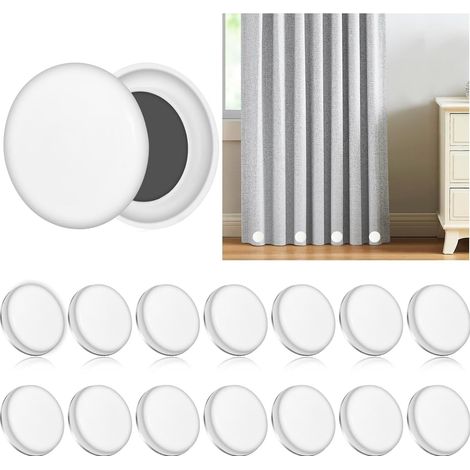 14 Paar Duschvorhang-Magnete, weiße beschwerte Vorhänge, starke magnetische Vorhanggewichte, magnetische Gewichte für Vorhänge, Tischdecken, Duschvorhänge (1/5)