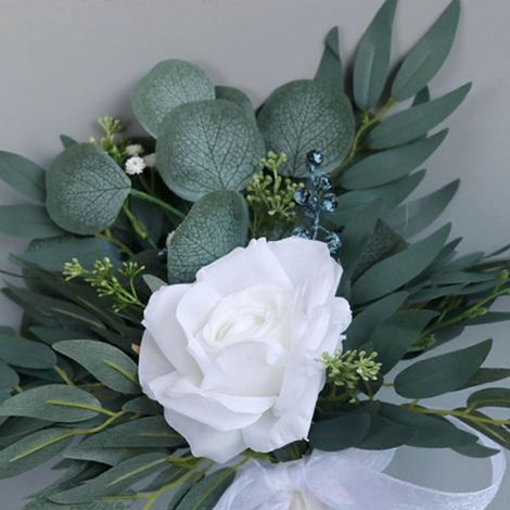 Bouquet de fleurs artificielles, simulation, composition florale de mariage à main (1/4)