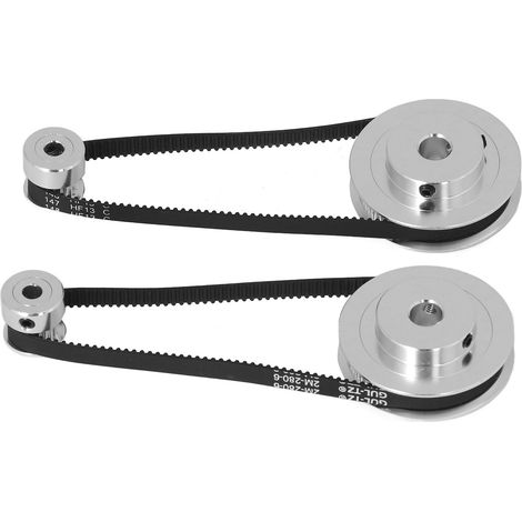 Jeu de poulies crantées 20 dents 60 dents, roue synchrone en aluminium avec courroie 280mm x 6mm pour imprimante 3D, alésage 8mm (60 dents) et 5mm (20 dents) (1/5)