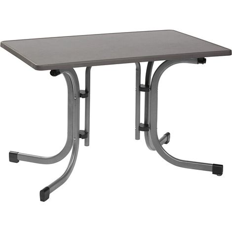 [GEBRAUCHT] B-Ware Gartentisch Vigo Sevelit Klapptisch UV- und witterungsresistent grau 70x110cm (1/2)