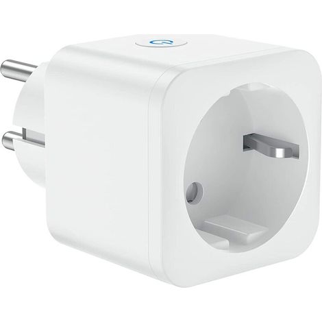 Intelligente WLAN-Steckdose, 16A 3680W, kompatibel mit Alexa und Google Home, mit Sprach- und Fernbedienungssteuerung, Zeitschaltuhr mit Timerfunktion (1 Stück)