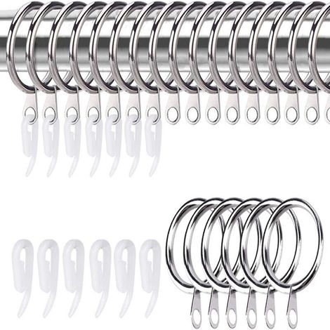 50 Pieces - Curtain Rings - Diameter 4.3 cm - Metal - Shower Curtains - Shower Curtain Rings - Curtain Rings (1/5)