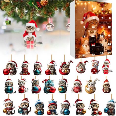 Calendrier De Lavent - Décoration En Acrylique - Compte À Rebours De Noël 2025 - Pour Adultes Et Enfants - 1 Pièce (1/5)