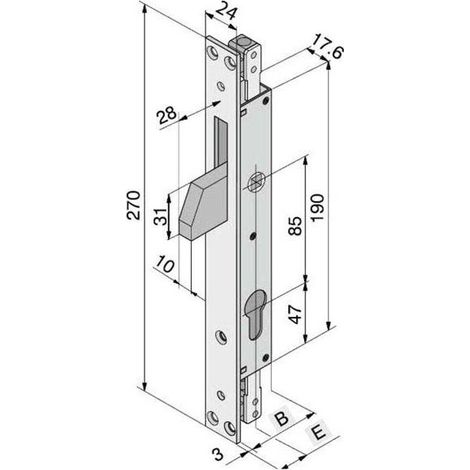 Serratura Interna in Ferro Welka 085.19.01.0 con Cilindro di Sicurezza e Design Resistente (1/5)