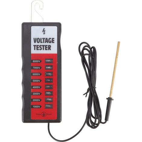 Testeur tension clôture électrique – 8KV – 8 voyants – portable étanche – ferme élevage – sans batterie