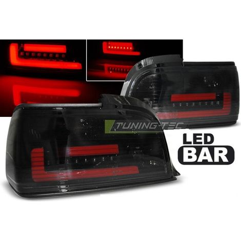 Paire de feux arriere BMW serie 3 E36 90-99 Coupe Cabriolet LED BAR fume (1/4)