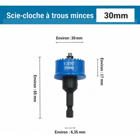 Scie cloche ultra-fine 30 mm pour coffret électrique profondeur 10 mm 30mm 30 10 200 g – Livraison gratuite