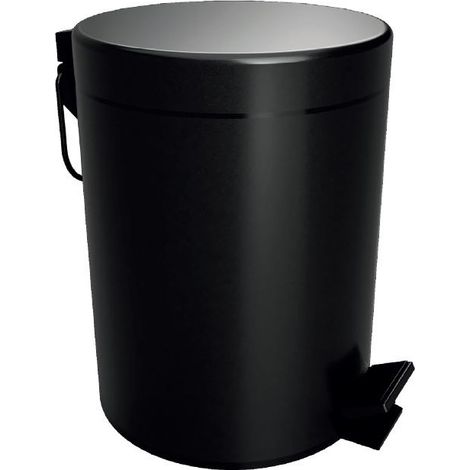 Poubelle de douche à soft close DARK en laiton noir / 5L (1/3)