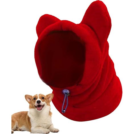 1 Bonnet Chien, Polaire Douce, Cache-Oreilles, Écharpe Chauffe-Cou, Ajustable, Hiver Plein Air