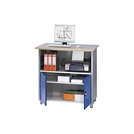 Mesa para PC Ordenador  con balda continua  antracita metálico