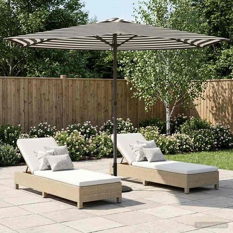 Paraguas de Jardín con Base 270 x 270 cm Poliéster Rectangular