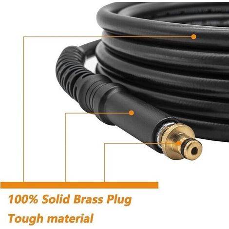 Tuyau haute pression de rechange de 10 m, raccord 10 mm x M22, raccord de tuyau pour le nettoyeur haute pression Kärcher K2 (ancien modèle). (1/3)
