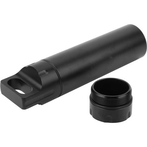 Boîtier de Rangement Étanche en Aluminium pour Médicaments, Équipement de Survie en Extérieur, Flacon Noir Résistant (1/5)