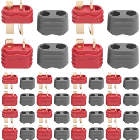 10 Adaptateurs Connecteur T RC Mâle/Femelle avec Boîtier de Protection pour Voiture et Avion Télécommandés (1/5)