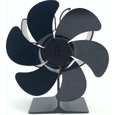 Ventilateur à Poêle Alimenté par la Chaleur avec 6 Lames Ventilateur de Cheminée à Air Chaud, Ventilateur de Poele pour Foyer, Poele a Granule, Foyer à Bois et Poêle à Bois Noir (1/5)