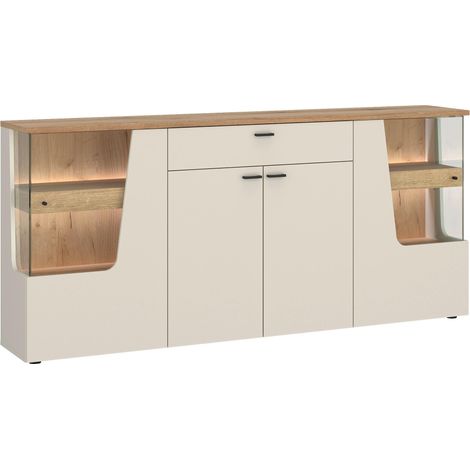 Mömax Sideboard Cut Out, B: 165cm Kaschmir/Eichefarben (1/3)