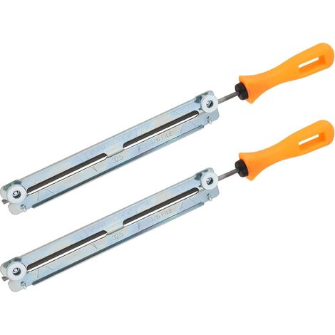 2 Kit Ensembles 4.5mm D'affûteuse de Scie à Chaîne Porte-lime de Tronçonneuse avec Poignée en Plastique Meulage de Fichier de Scie à Chaîne électrique pour Machine de Découpe (1/5)