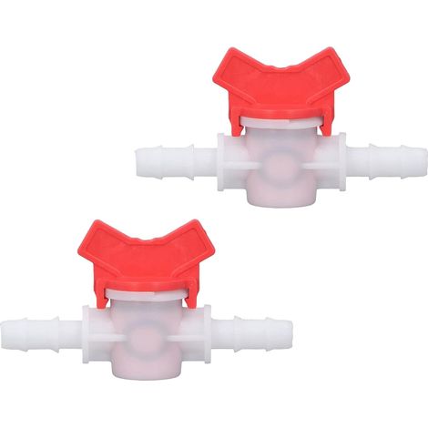 2 Pièces Régulateur Pompe à Eau, 10 mm Connecteur Rapide Régulateur de Débits Pompe à Eau Vannes d'Arrêt Droites Valve Interrupteur Débit D'eau pour Tuyau (1/5)
