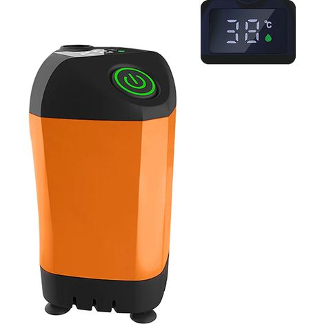 (Orange 7800 mAh) Douche électrique portable pour le camping, étanche IPX7, avec affichage de la température, idéale pour la randonnée, le trekking, les voyages, la plage et le bain des animaux. (1/4)